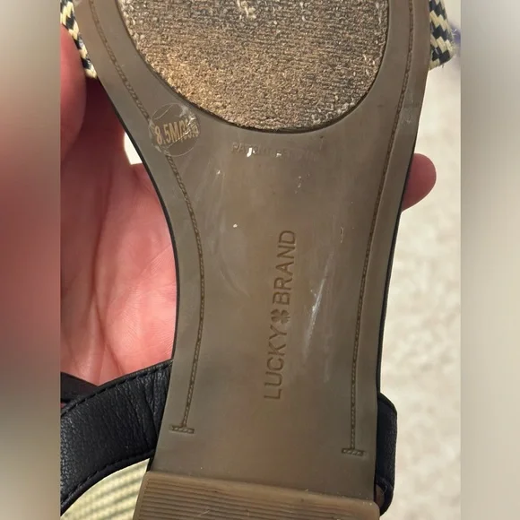 Lucky Brand -- Black/Tan Woven Women's Flats Size 8.5 - Picture 9 of 10